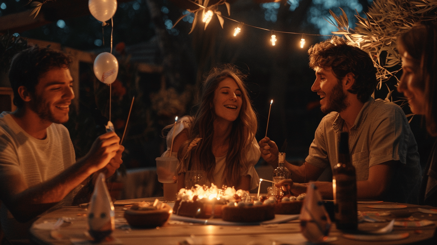 Une fête d'anniversaire entre amis